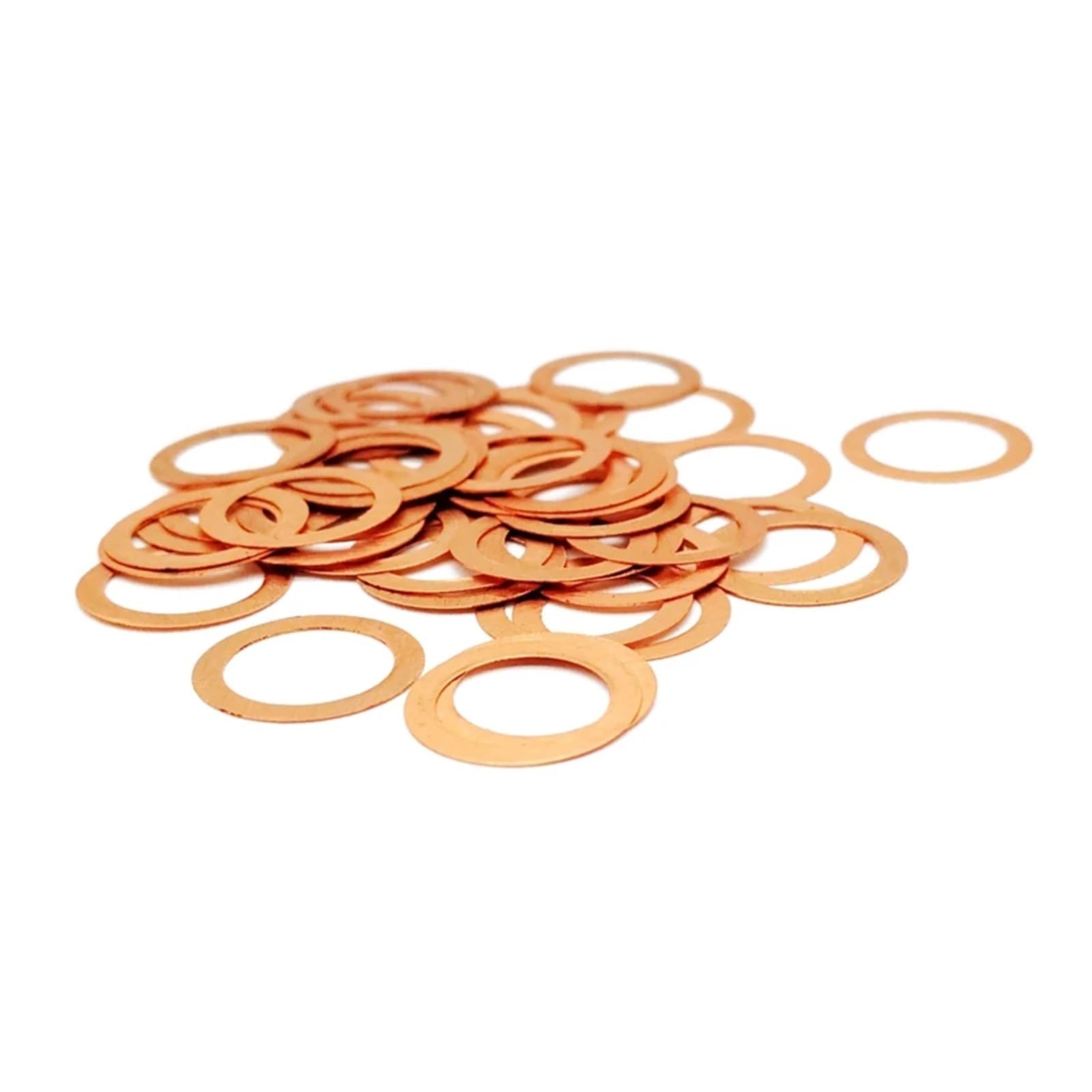 Messing Unterlegscheiben Unterlegscheiben Runddich Flache Unterlegscheibe aus Kupfer, 7 x 10 x 0,1, Innendurchmesser der Dichtung, 7 mm, Dichtungsring, dünnes Blech, T3, rote Unterlegscheibe aus Kupfe
