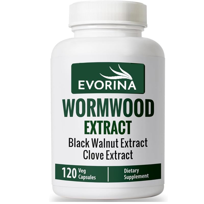 wormwood complex with black walnut & clove, 3-in-1 herbal blend, sweet wormwood extract capsules, 120 vegan capsules, 2 month supply, non-gmo & gluten free supplement