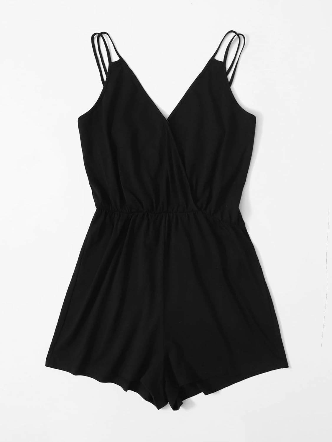 Rompers for Women Summer 2026 Plus Double Strap Neck Slip Romper