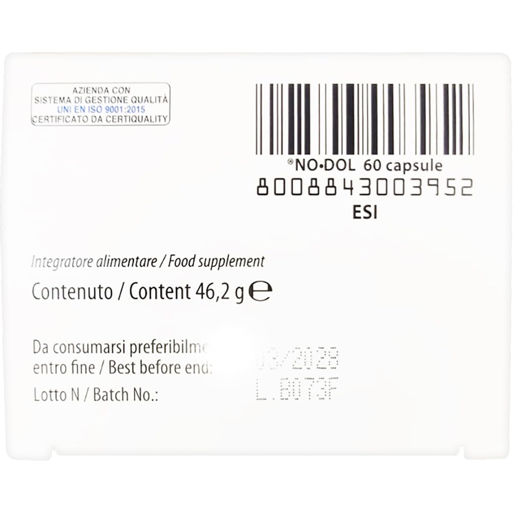 No Dol 60 Capsule – Pacchetto da 3 Confezioni | Integratore Alimentare Con Glucosamina, Condroitina, MSM, Acido Ialuronico, Artiglio del Diavolo | Integratore per Articolazioni e Mobilità