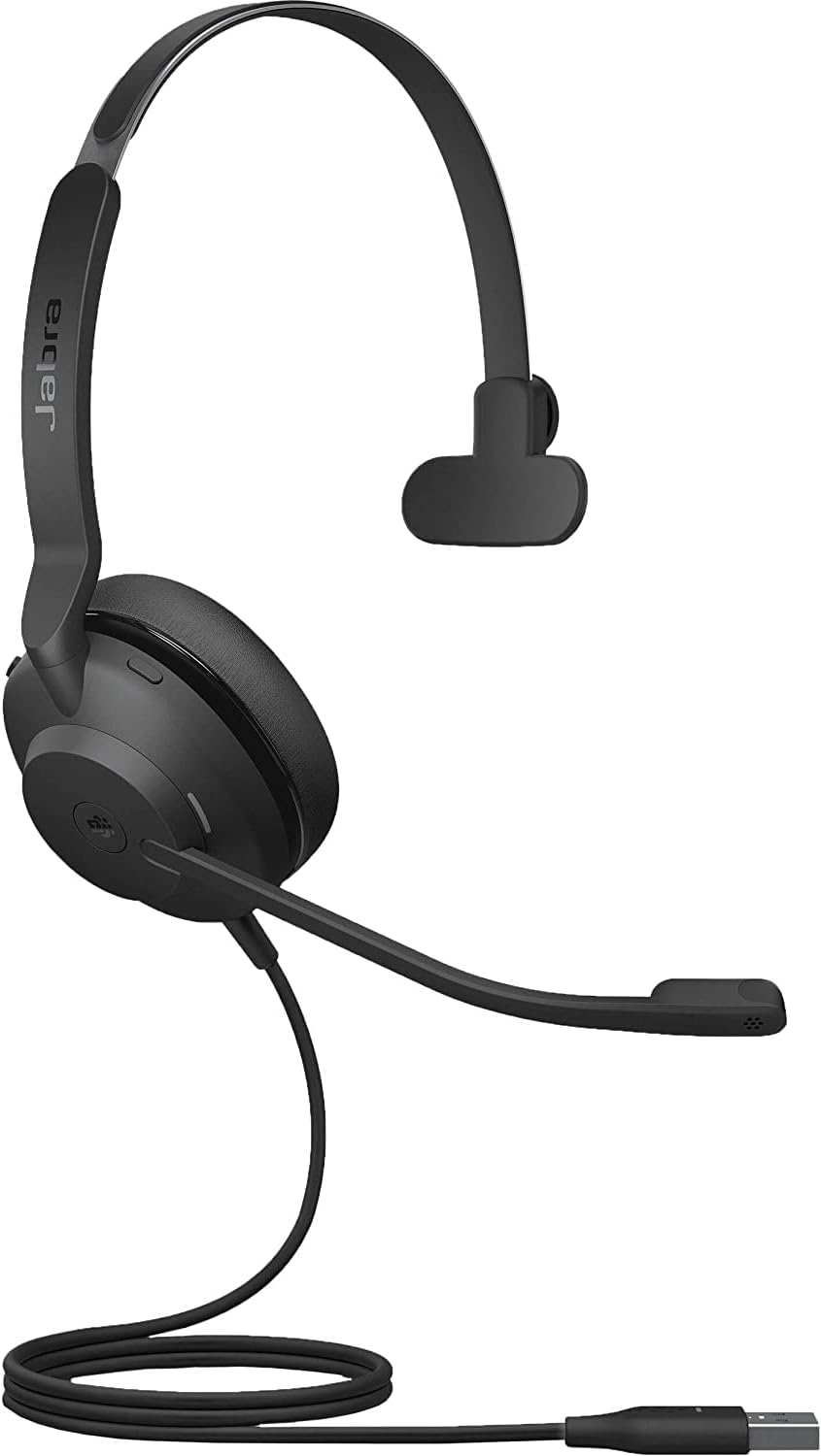 Jabra Evolve2 30 SE Wired Mono Noise-Cancelling Headset – Features 2-Mic Call Technology and USB-A Cable – Works with All Leading Unified Communications Platforms Such as Zoom and Google Meet – Black