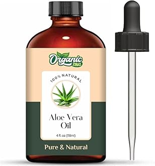Organic Gin Aloe Vera Oil (Aloe Barbadensis) | Pure Natural Carrier Oil for Skin Care, Hair Care & Massage - 118ml/3.99fl oz