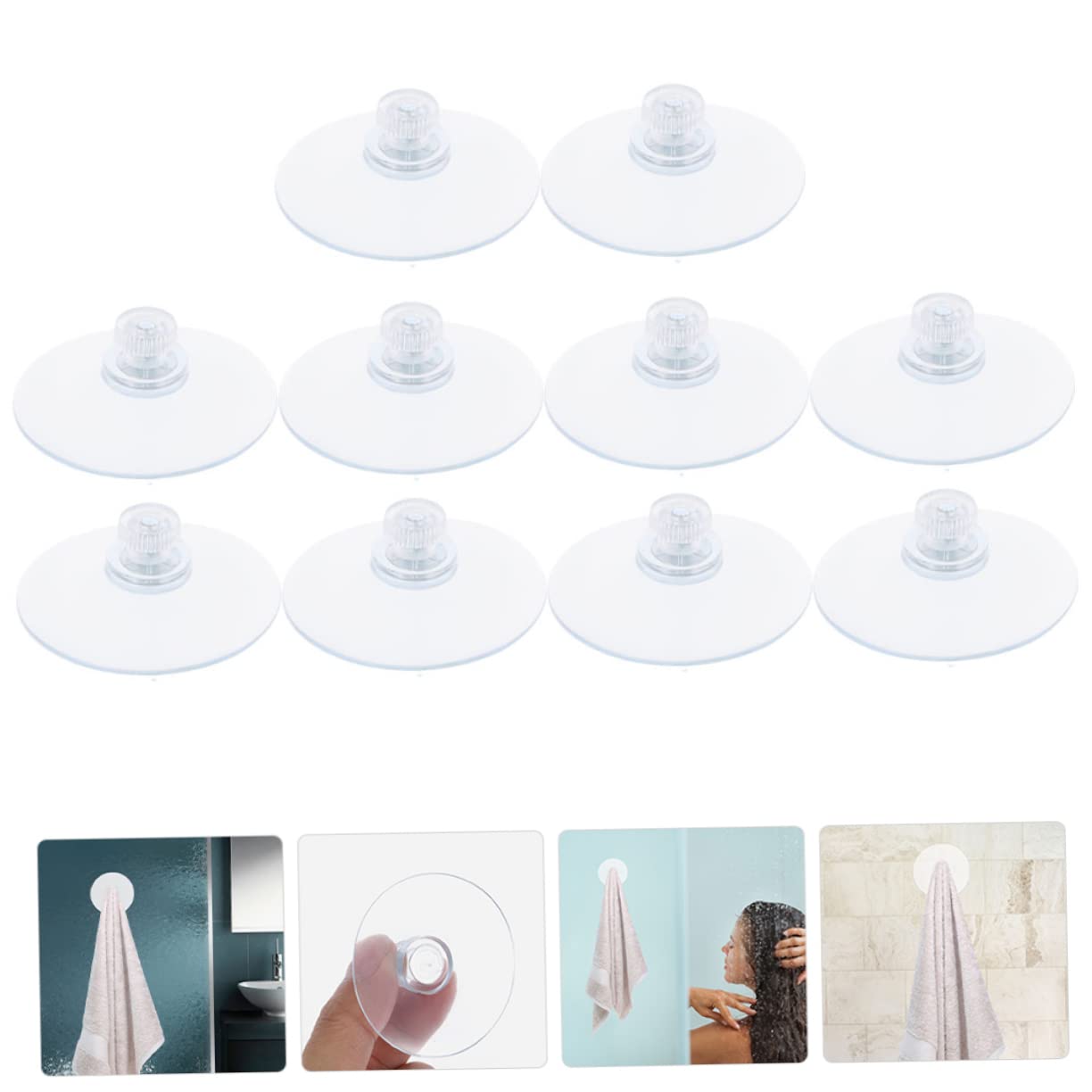 3 Set Cuscinetto Di Aspirazione Anti-slip Ganci Della Tazza Di Aspirazione Piccole Ventose Ganci Per Tazze Rimovibile Ventosa Per Ventose Per Pvc Trasparente 10 Pezzi*3