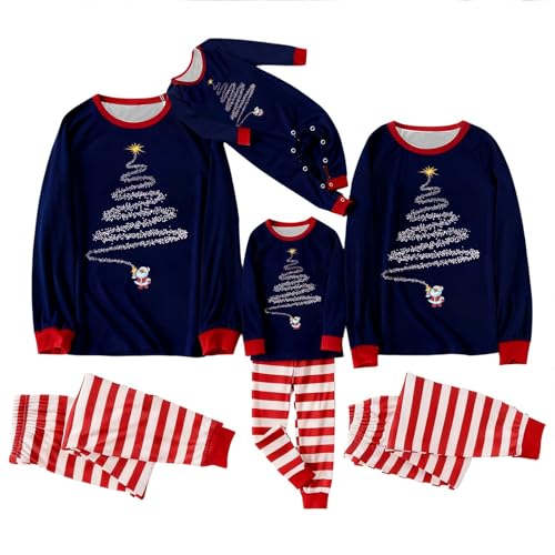 Pigiama natalizio per famiglia, set di pigiama natalizio abbinato, divertente pigiama natalizio per coppie, a maniche lunghe, biancheria da notte per donne e uomini, 09-rosso., 6-12 Mesi