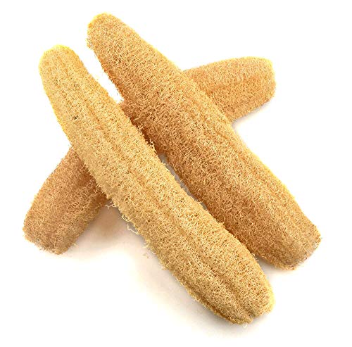 Naturel Loofa luffa douce Se Baignant Bol Propre Multi-Fonction naturelle Éponge Laveur Bain Douche Paquet de 3 Éponges Corporelles Exfoliantes