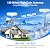 Yeceny WA-2608 Digital Amplified Outdoor HD TV Antenna with Mounting Pole & 60 Ft RG6 Coax Cable,Coaxial Grounding Block,200 Miles Long Range Wireless Remote Control 360 Degree Rotation Support 2 TVs