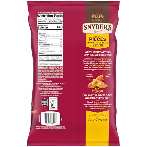Image of Snyder's of Hanover Honey Mustard & Onion Flavored Pretzel Pieces, 11.25 Oz