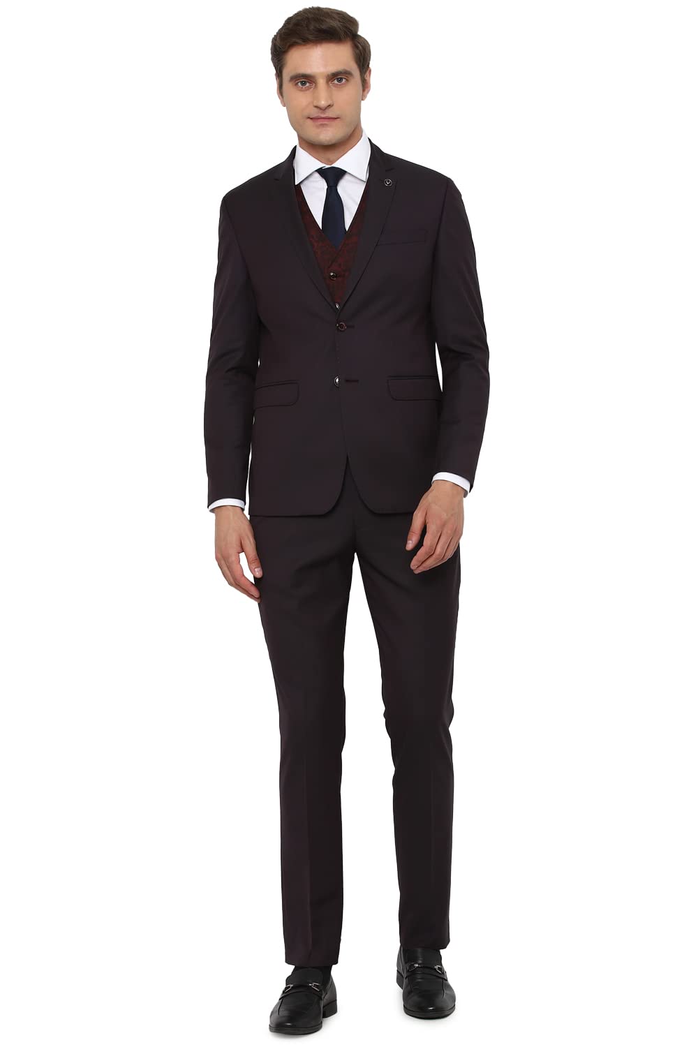 allen solly Men's Polyester Blend Business Suit Pants Set-picture-19