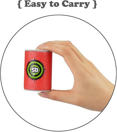 Miniatura 3 de Dreampark Objetivo de dardos de bala para Nerf N-Strike Elite Series Blasters 24 piezas de material EVA suave (rojo)