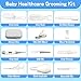 Baby Healthcare and Grooming Kit, Baby Safety Care Set, Baby Electric Nail Trimmer Set Newborn Nursery Health Care Set for Newborn Infant Toddlers Baby Boys Girls Kids (Grey White-18 Kits)