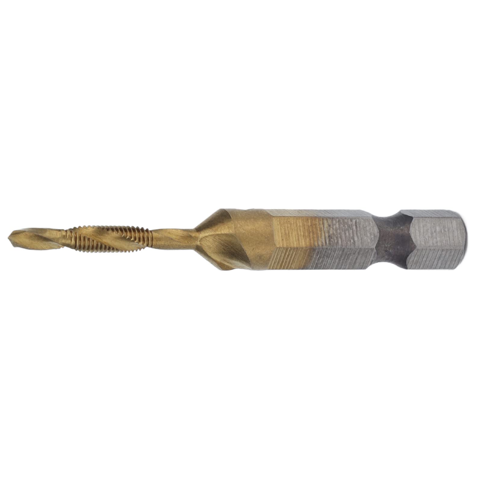 Titanbeschichtete Gewindebohrer mit Sechskantschaft für Holz, Spiralnut-Design, Schnellarbeitsstahl, Metrisch, Kombiniertes Gewindeschneiden und Fasen in Einem, Verbessern die (M3)