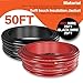 8 Gauge Wire (25ft Each - Red/Black) Copper Clad Aluminum CCA - Primary Automotive Wire,Car Amplifier Power & Ground Cable, 20PCS Lugs Terminal Connectors,20PCS 2:1 Heat Shrink Tubing