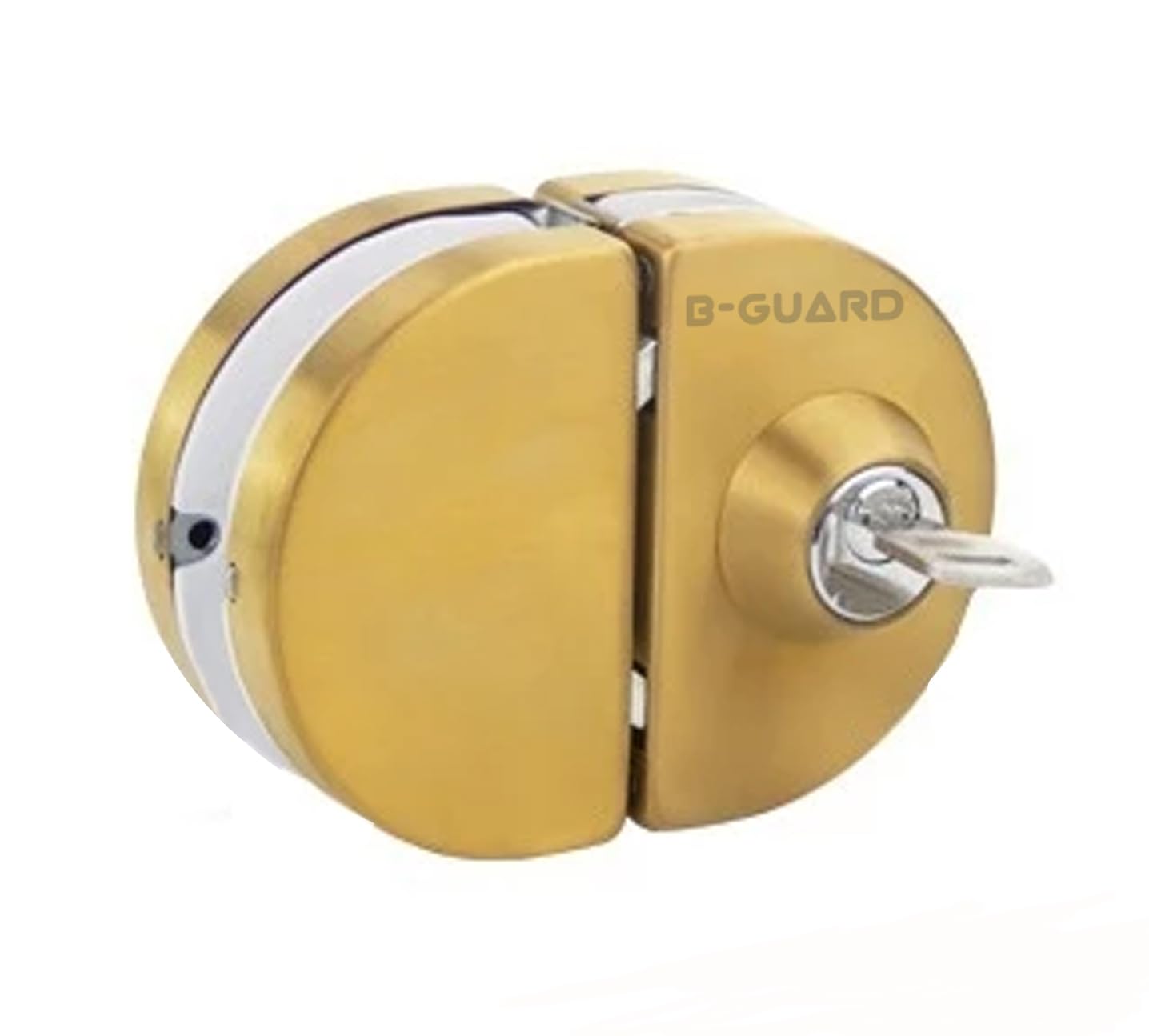 b-guard glass to glass door lock no drilling for door thickness 8 mm to 12 mm with 3 computer keys one side knob | bathroom cubicle, home hotel office door (bdl-01a gold colour pack of 1)