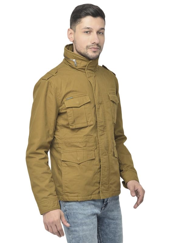 Image of Woodland Men Long Sleeves Open Front Regular Fit Polyester Standard Length Jackets