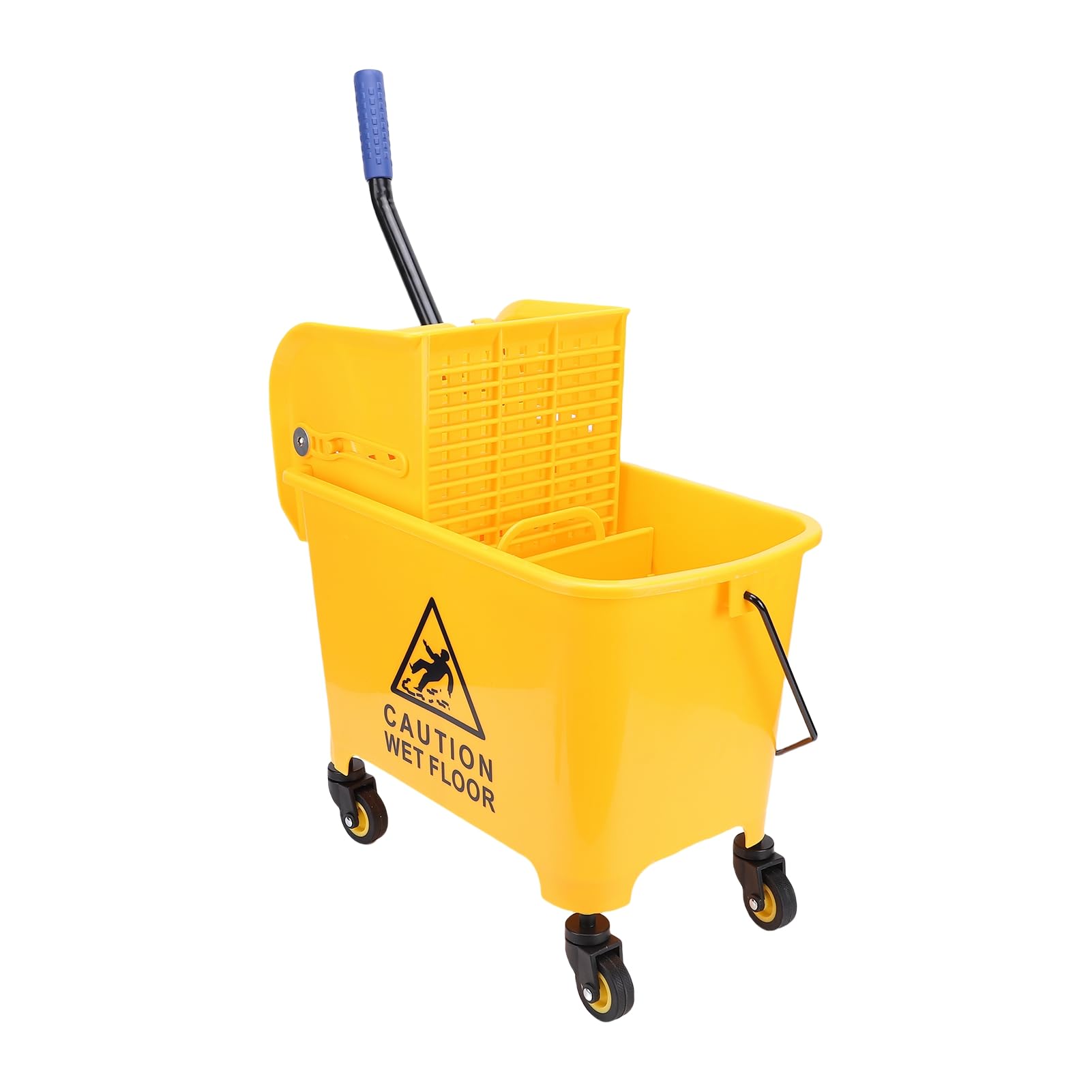 Generic Cubo Móvil para Fregona de Alta Resistencia, Capacidad de 20 litros, Escurridor de Prensa Lateral, Ruedas Giratorias de 360°, para Uso Comercial