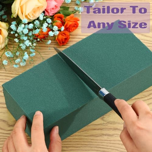8Pcs Floral Foam Blocks Each (8.85”L x 4.1”Wx 2.75”H) Green Wet & Dry Flower Foam for Fresh & Artificial Flower Arrangements, DIY Crafts, Arts, Weddings, Birthdays and Garden Decorations by Nirvikalpa - Image 6