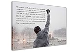 rocky balboa song training Hollywoodlegende Rocky Balbox mit berühmtem Zitat. Die Leinwand ist auf einen Holzrahmen gespannt und ist eine ausgezeichnete Deko für jedes Wohn- und Schlafzimmer.