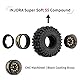 INJORA Schwarze Beschichtung Messing 1.0 Beadlock Felgen-Reifen-Set für Axial SCX24 AX24 TRX4M FCX24 Upgrade 1/24 1/18 RC Crawler Car
