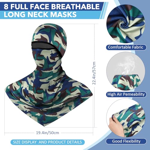 Image of Balaclava Full Face Masks Summer Balaclava Long Face and Neck Cover Breathable Sun Protection for Men Women