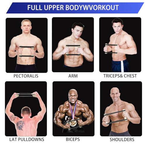 Rip Stick Efficient Upper Body Workout Equipment,Rip Muscle Workout Stick, Adjustable Resistance Bands with Wooden Handles, Portable Exercise Equipment, 8 Ripstick Bands