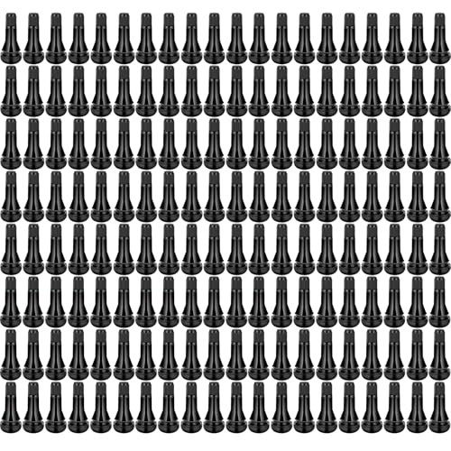WEBBYBEAR 160 Pieces TR413 Valve Stems Tubeless Rubber Snap-in Valve Stems, for 0.453 inch Rim Holes on Standard Vehicle Tires, Black, Standard Length, Replacement for Car Tubeless Rims