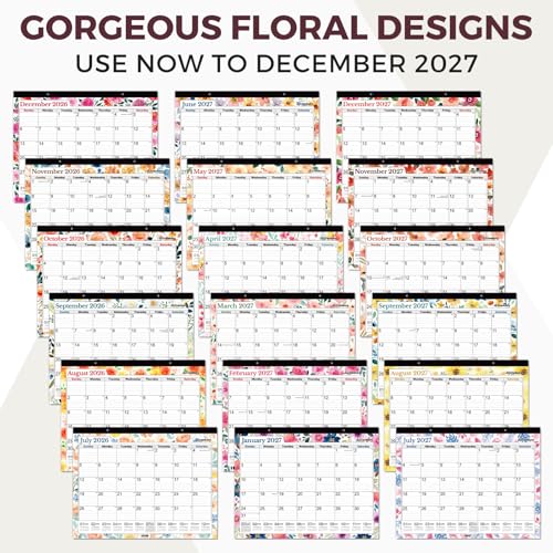 Image of CRANBURY Desk Calendar 2026-2027 22x17, Jul. 2026 to Dec. 2027, Thick Paper, Sturdy Backboard, 18 Months Calendar for School Office Desktop Organizing, Large Wall Monthly Planner with Stickers
