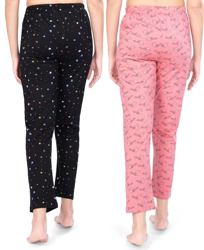 Image of Real Basics Womens Cotton All Over Print Pyjamas (Set of 2)