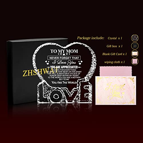 Cristal decorativo corazón para regalo a mamá miniatura 4