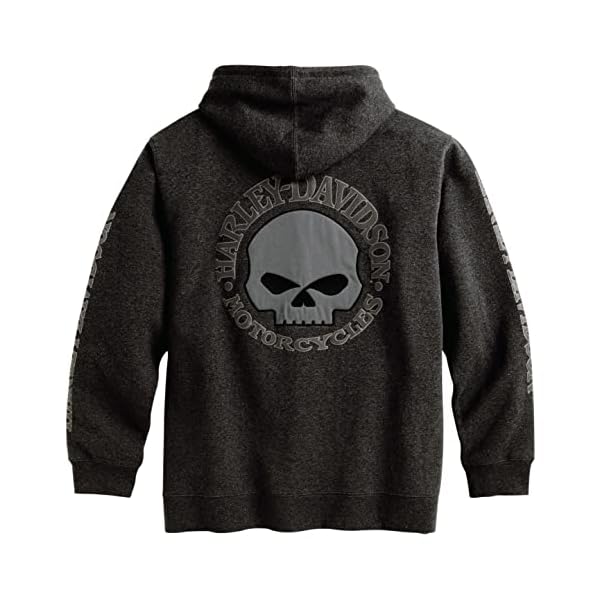 HARLEY-DAVIDSON Herren Sweatshirtjacke Freizeit Sweatjacke Männer Zip Up Hoodie Motorradjacke Pullover mit Kapuzen – Bild 3