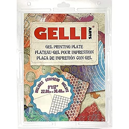 Gelli Arts GL013964721027 Placa de impresión de gel, 9 x 12 pulgadas, transparente