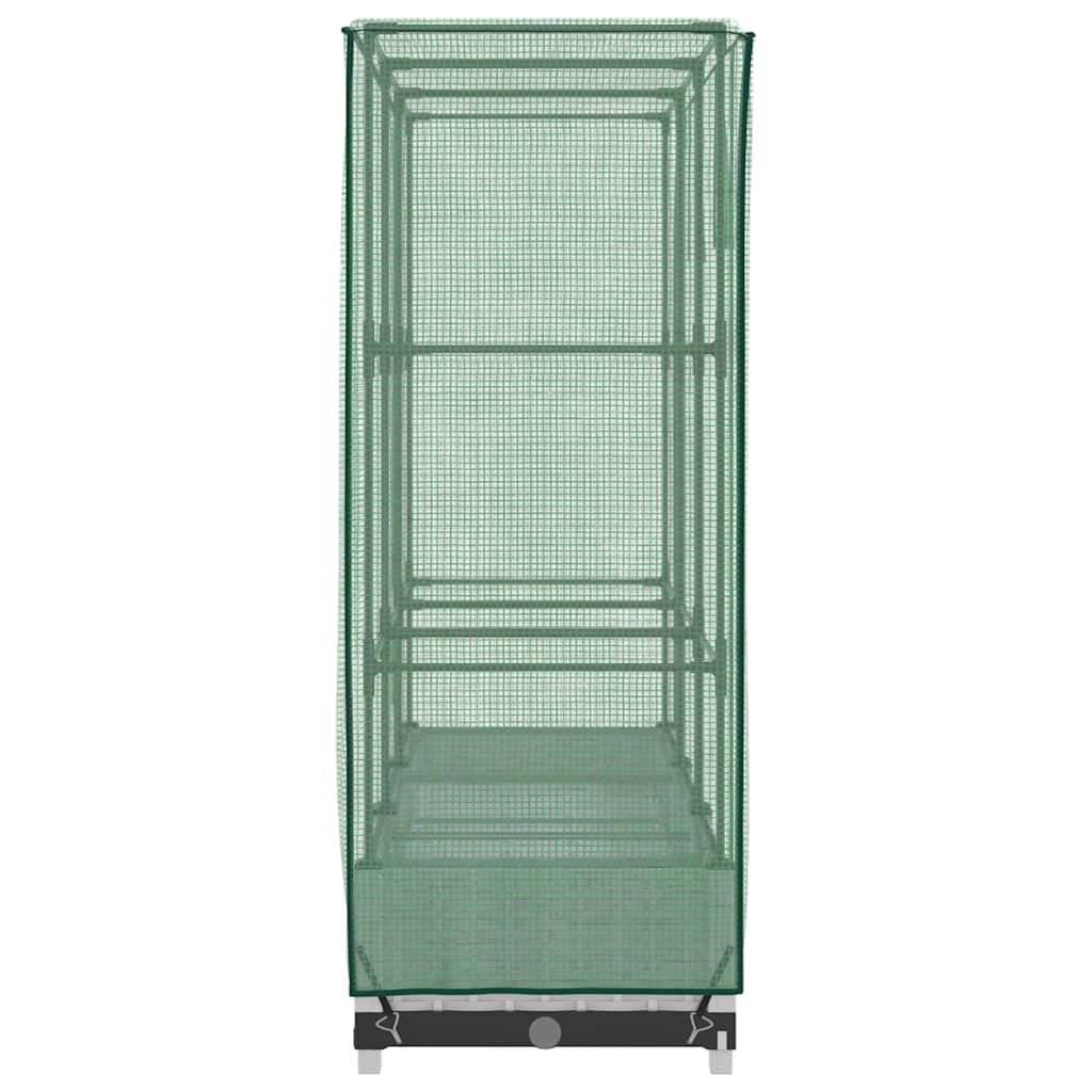 Jardinera con accesorio de invernadero en aspecto de ratán 120 x 40 x 123 cm, marco de hierro estable, cubierta impermeable, ideal para jardín, balcón, terraza, versátil como maceta y