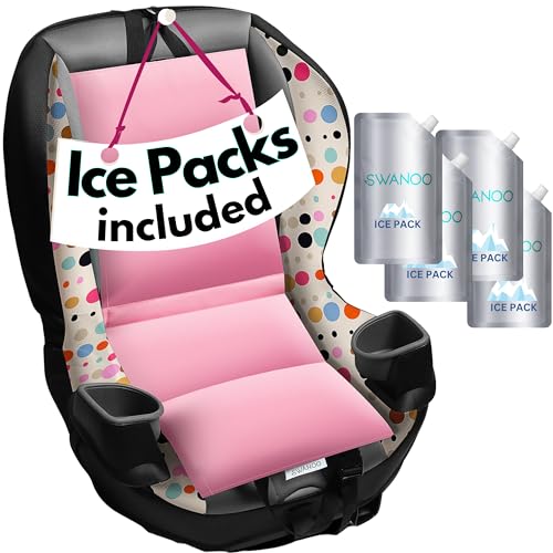 Image of Swanoo Car Seat Cooling Pad, Stroller Cooling Pad with Ice Pack for Babies Toddler and Kids, Sun and Heat Cover Protector for Summer Carseat Cooler Liner…