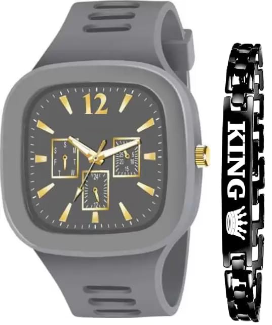 Image of SELLORIA Square Shape Analog Silicon Strap Stylish Designer Watch Kids Watch for Boys