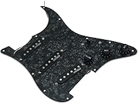 Vista 1 de KAISH Golpeador de guitarra eléctrica perla negra precableado con pastillas Wilkinson para FD Stratocaster de EE. UU./México