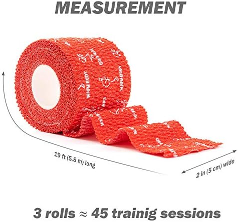 WARM BODY COLD MIND 4.7 cm Premium Lifting Thumb Tape for Weightlifting - Hook Grip for Powerlifting, Strength/Crossfit Training, Deadlift, Weight Lifting, Athletic Finger Wrap - 2