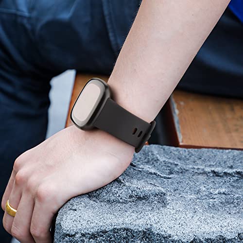 Image of Meliya Soft Strap for Fitbit Versa 4 / Versa 3 / Sense 2 / Sense(Watch Not Included), Flexible Premium Elastomer TPU Adjustable Watch Straps, Sport Replacement Band for Women Men
