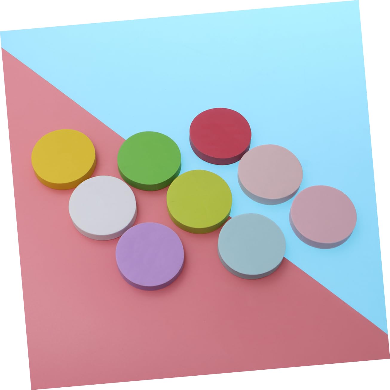 HOMSFOU 10 Pcs Round Rubber Stamp Carving Blocks for DIY Projects Scrapbooking and Postcards Durable Rubber Blocks Random Colors for Crafting and Printing Random Color