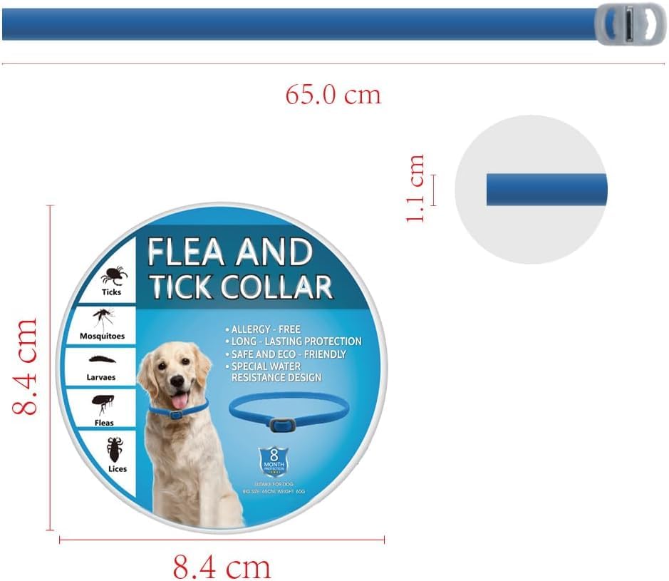 2 x Abwehr-Halsband, verstellbar, wasserdicht, geeignet für Welpen und Hunde, weich, bequem für kleine, mittelgroße und große Hunde