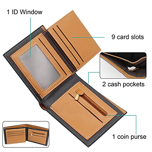 Amlion Custom Personalized Wallets for Men Engraved with Photo Picture, Customized Trifold Wallet Father's Day Gifts 5