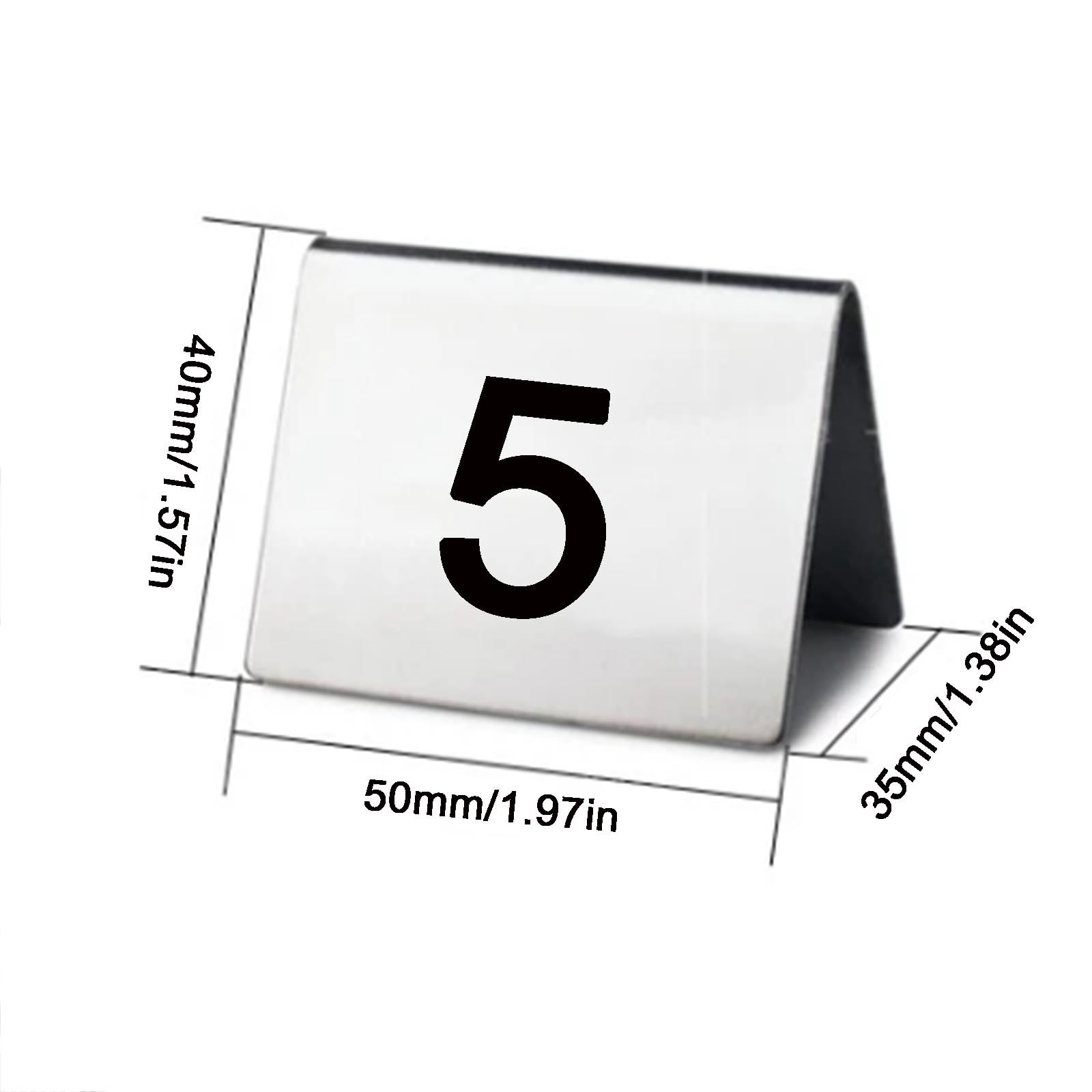 Placas For Números De Mesa, Placas For Números De Mesa De Doble Cara De Acero Inoxidable