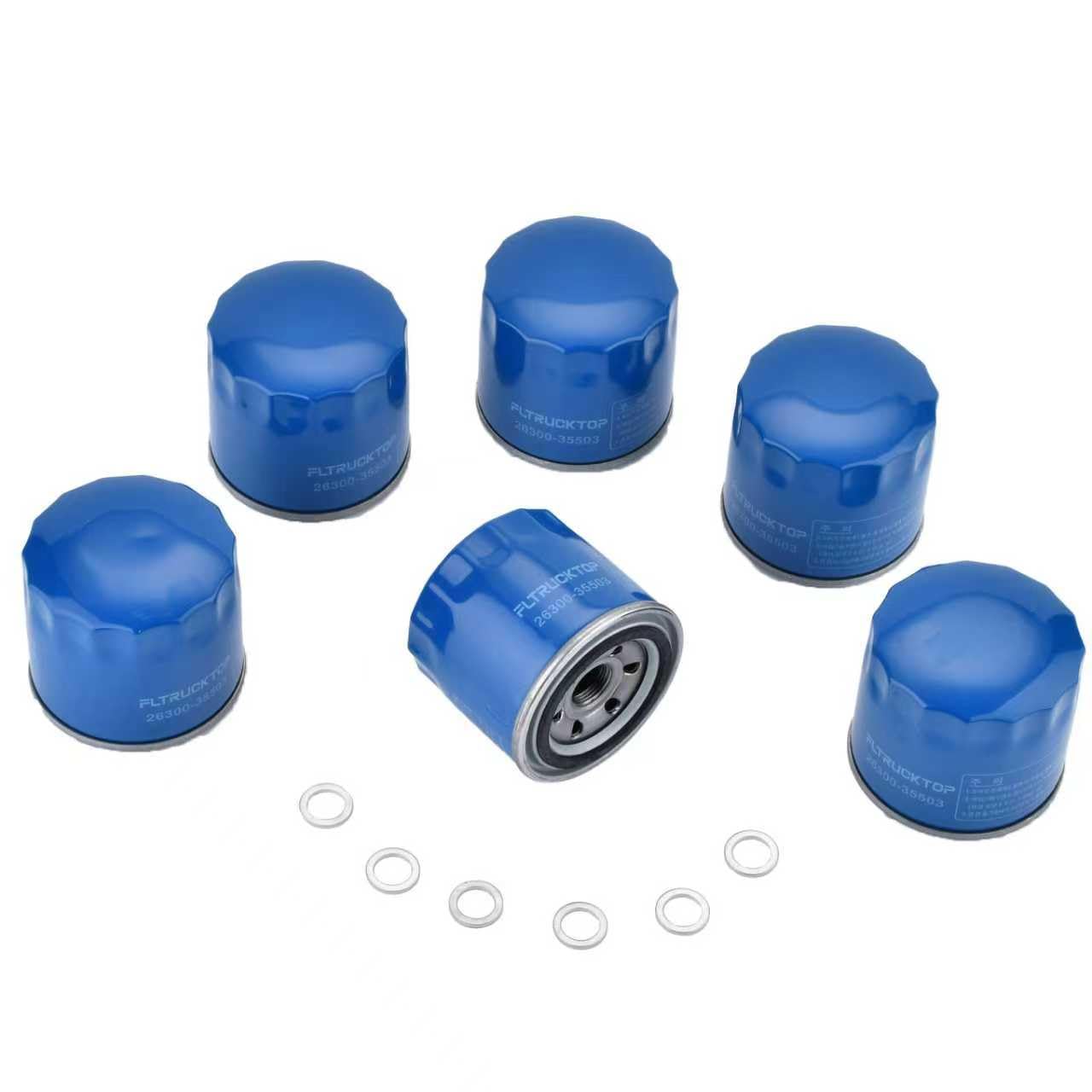 FLTRUCKTOP 6-Pack Engine Oil Filter