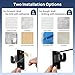 ENJOYBASICS No Drill Curtain Rods for Window 28 to 47 Inches, 5/8 Inch Diameter Renter Friendly Drapery Rod with Adhesive Brackets without Drilling, Adjustable from 27 to 52 Inches, Black