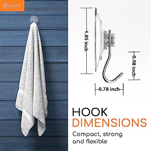 Image of Suction Cup Hooks, Removable Hooks for Wall, Window, Glass, 3 lbs, 14 pcs