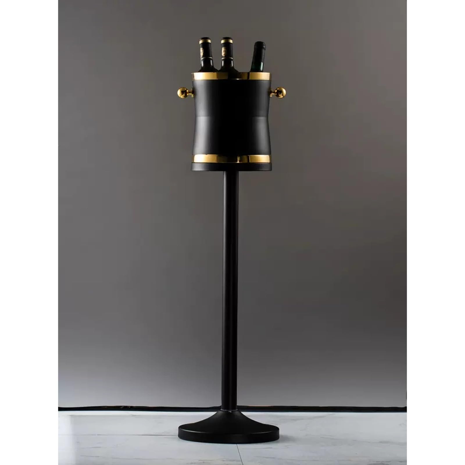 Enfriador de vino grande de acero inoxidable con soporte, para fiestas, eventos, entretenimiento en casa