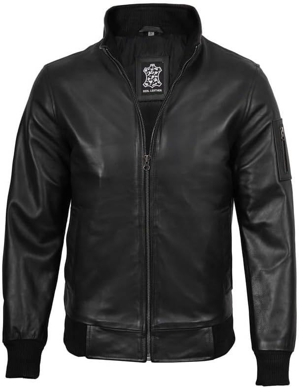 Decrum Leather Jacket Men - Casual Stylish Cowhide Leather Jackets for Men - Image 3