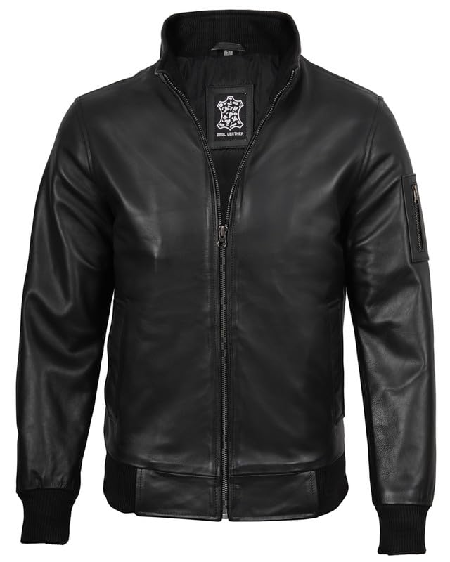 Image of Decrum Leather Jacket Men - Casual Stylish Cowhide Leather Jackets for Men