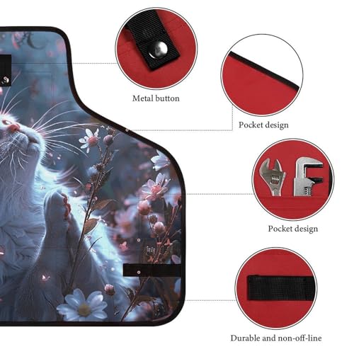 Delantal ajustable con 8 bolsillos para herramienta unisex miniatura 3