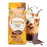 Four Sigmatic Dark Roast Organic Whole Bean Coffee | Gourmet Nootropic Mushroom Coffee Beans with Lion's Mane & Chaga Mushrooms for Enhanced Brain Function and Immune Support | 12oz