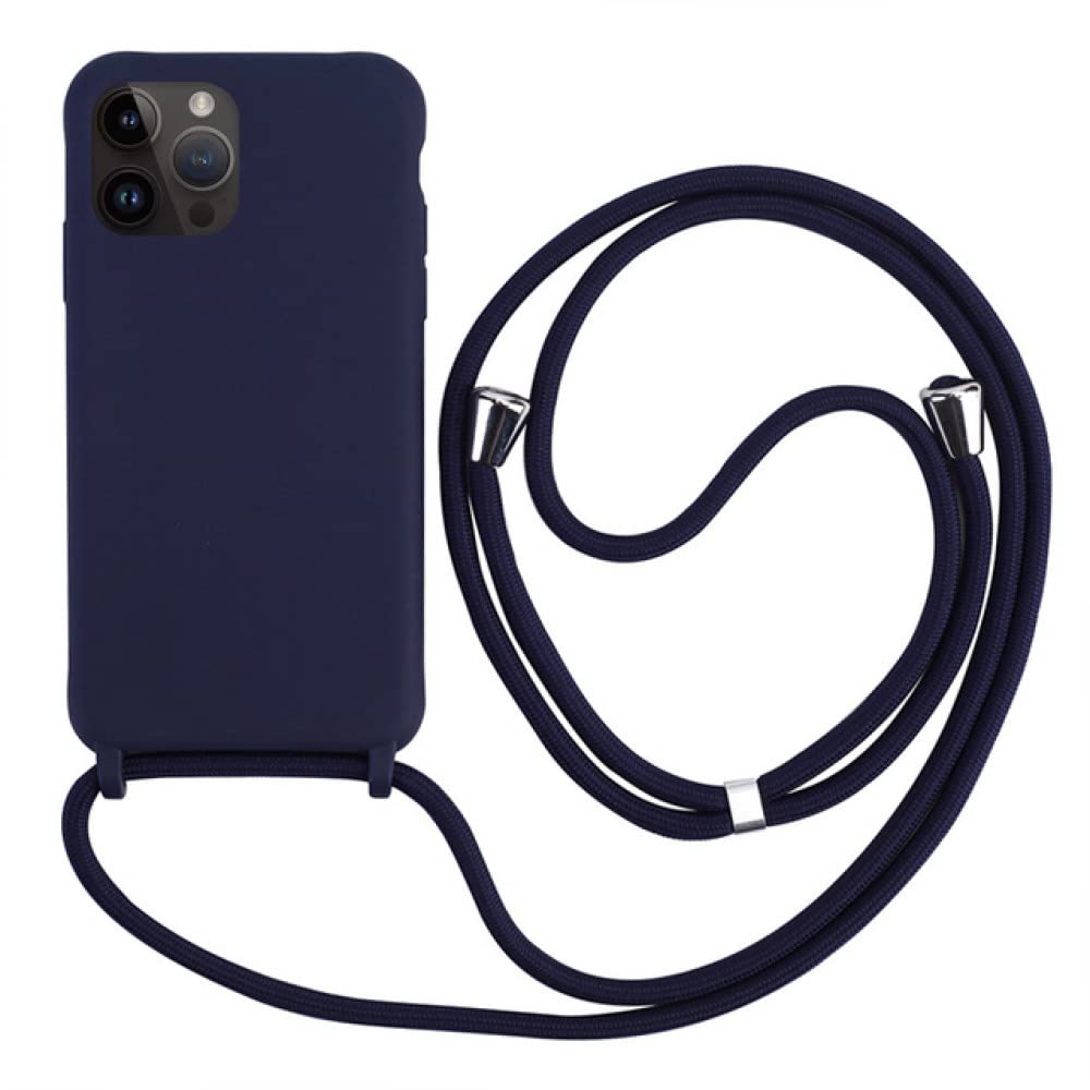 Étui cordon iPhone 13 ENILSA bleu pour éviter les chutes