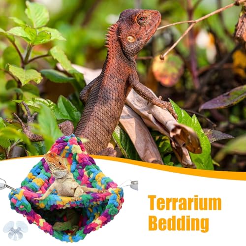 Ropa de cama de terrario tejida para el descanso de reptiles 3
